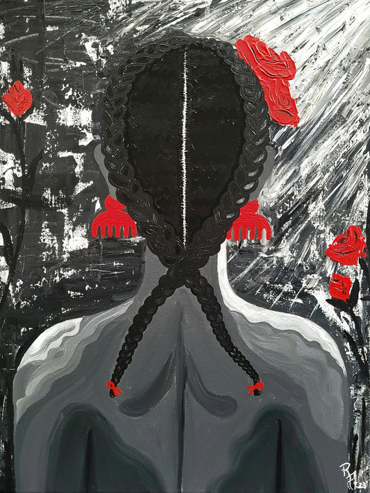 Women's Hair Art | Black Women Hair Art | ReiCreations Art