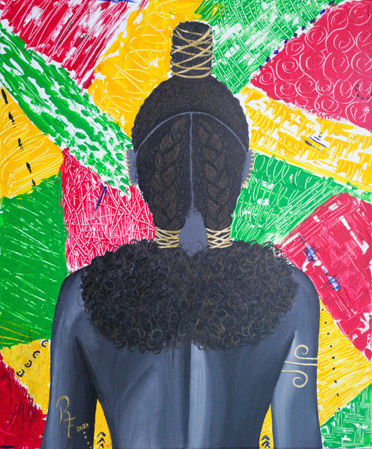 Colorful Art | Textured Art | Black Hair Art | ReiCreations Art