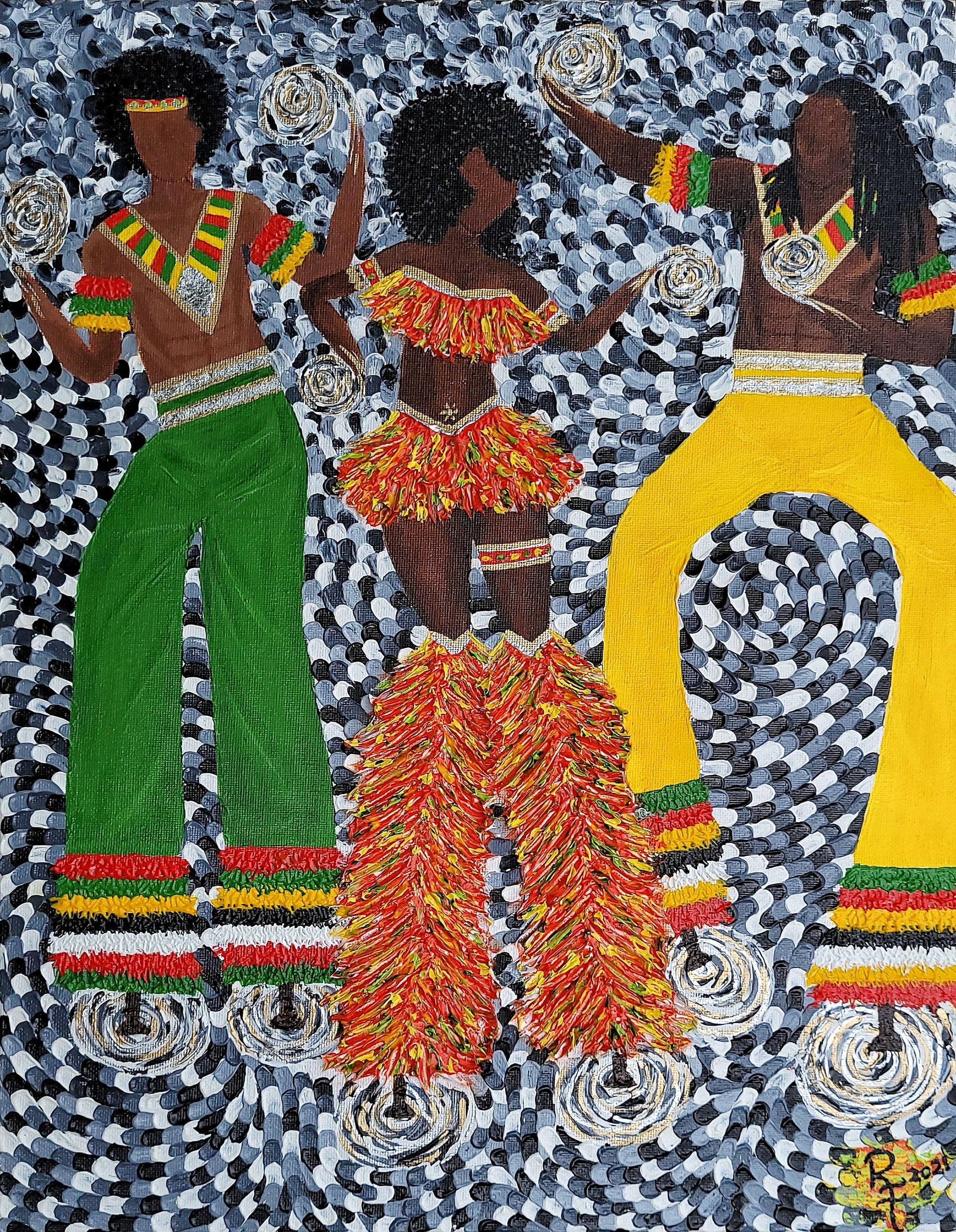 Moko Jumbies Original Art | Moko Jumbies Art | ReiCreations Art