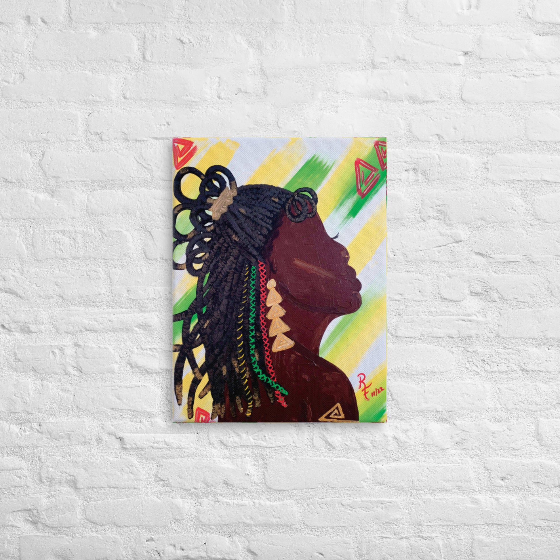 Black Women Wall Art | Black Hair on Canvas | ReiCreations Art