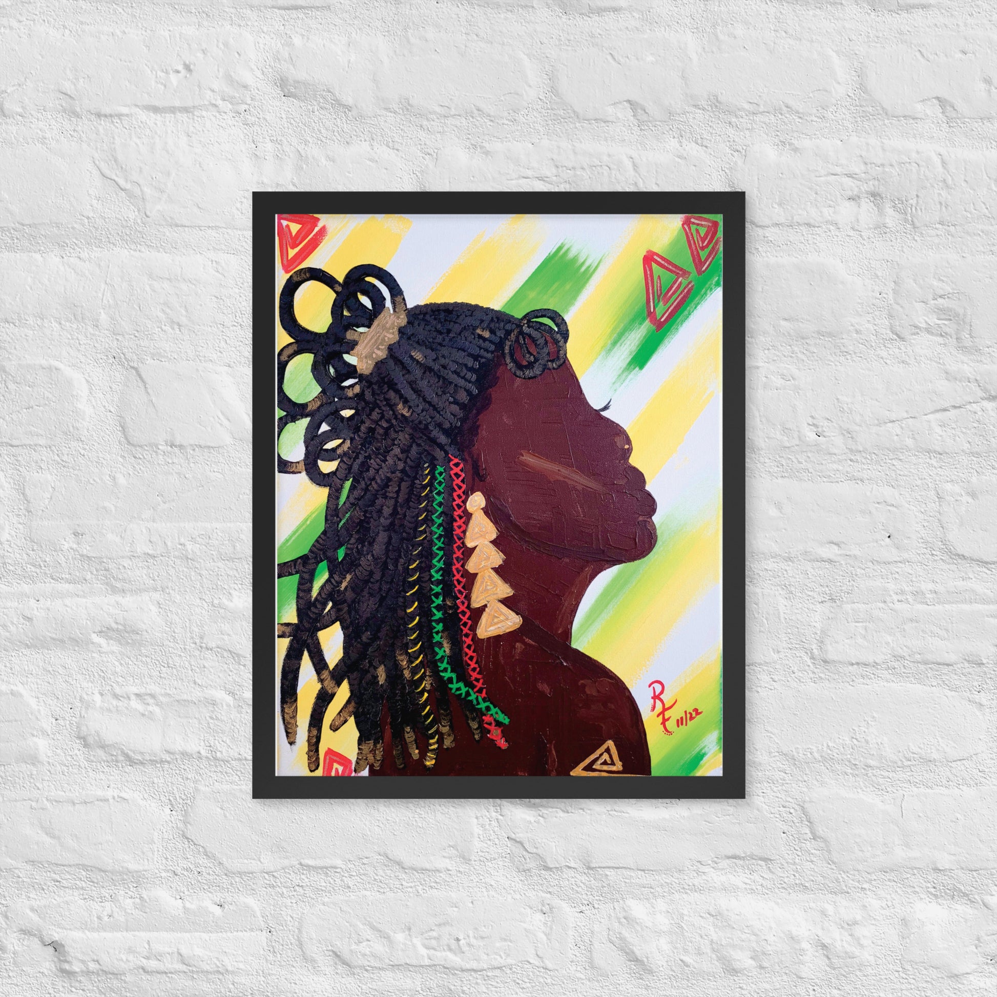 Black Women Wall Art | Black Hair on Canvas | ReiCreations Art