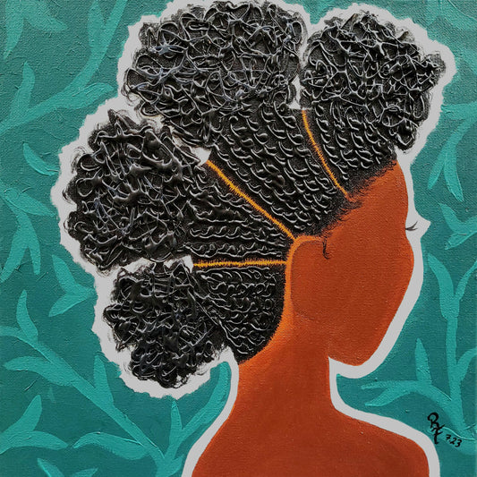 Black Woman Hair Art | Woman's Hair Art | ReiCreations Art
