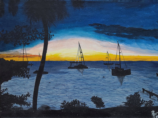 Sailboat Sunset - original