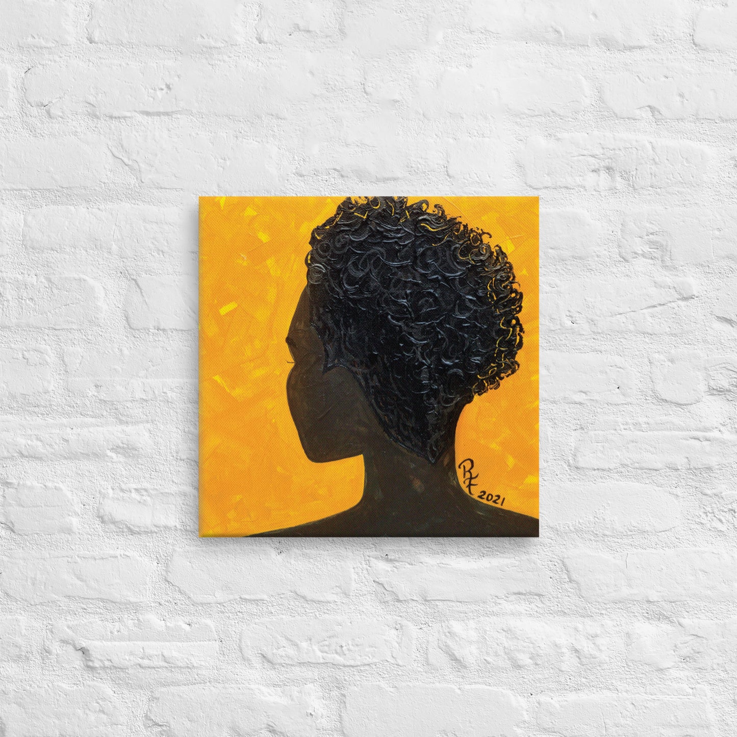 Women's Black Hair Art | Women's Hair Acrylic Art | ReiCreations Art