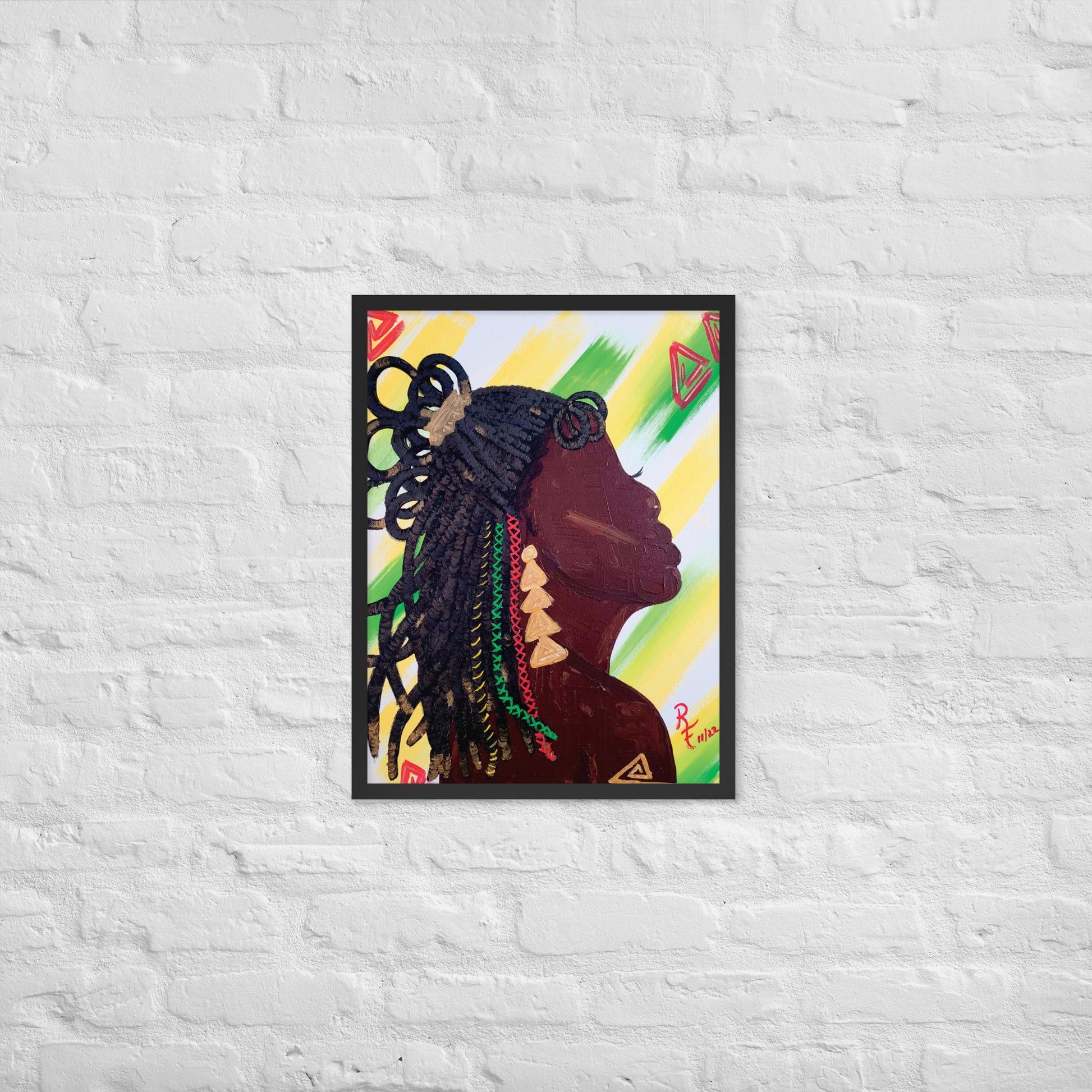 Black Women Wall Art | Black Hair on Canvas | ReiCreations Art